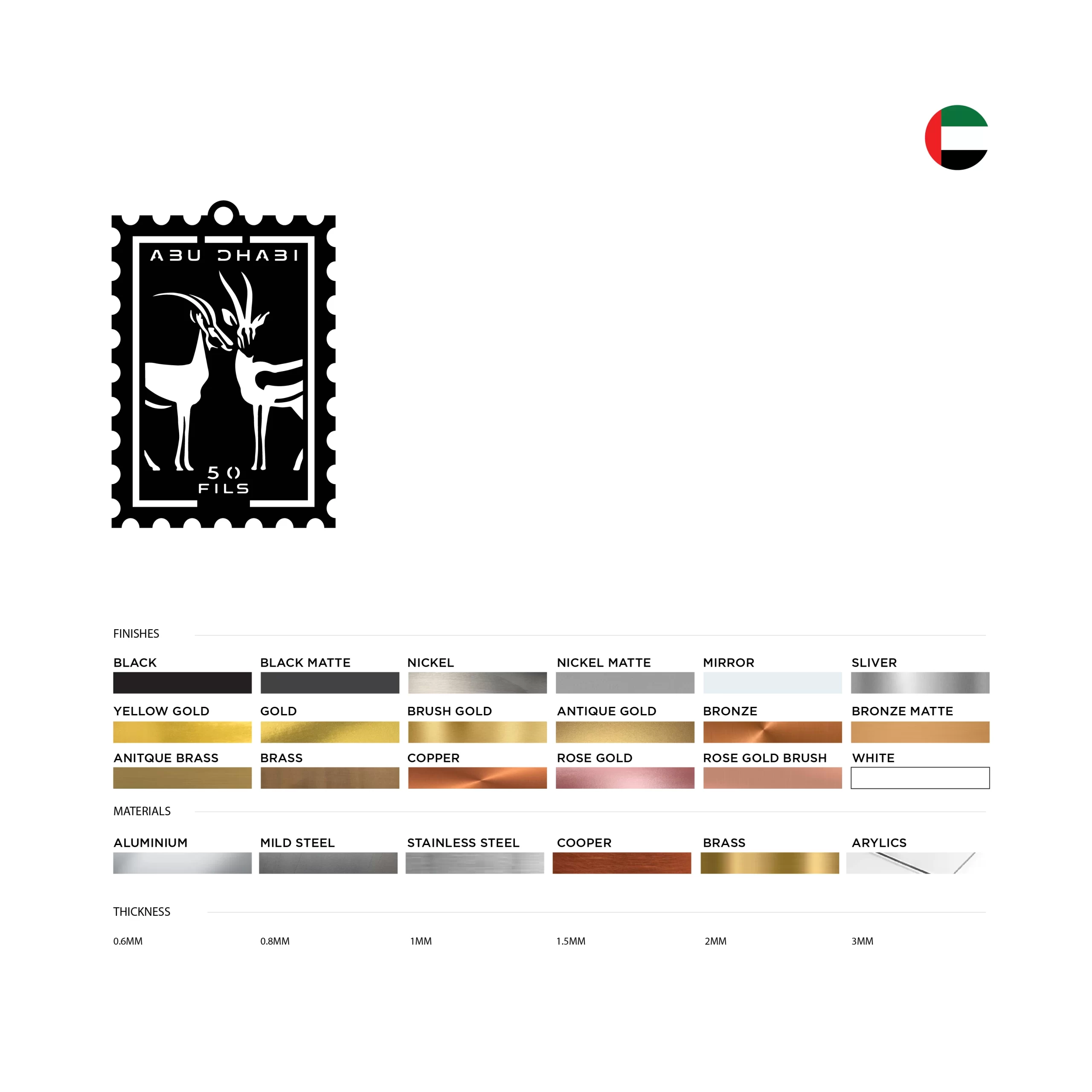 Abu Dhabi Stamp Car Hanging thumbnail 3
