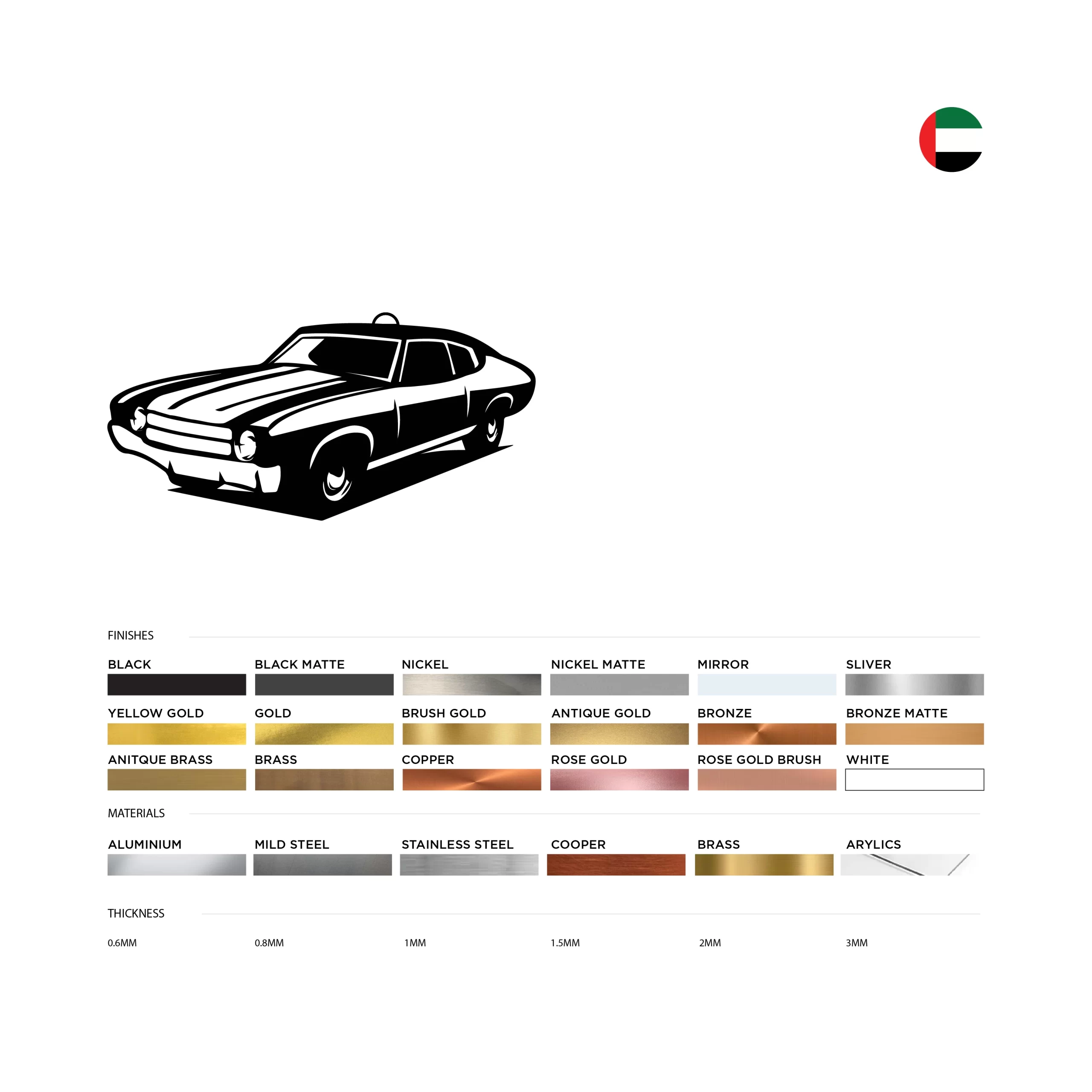 Classic Chevy Car Hanging Ornament thumbnail 3