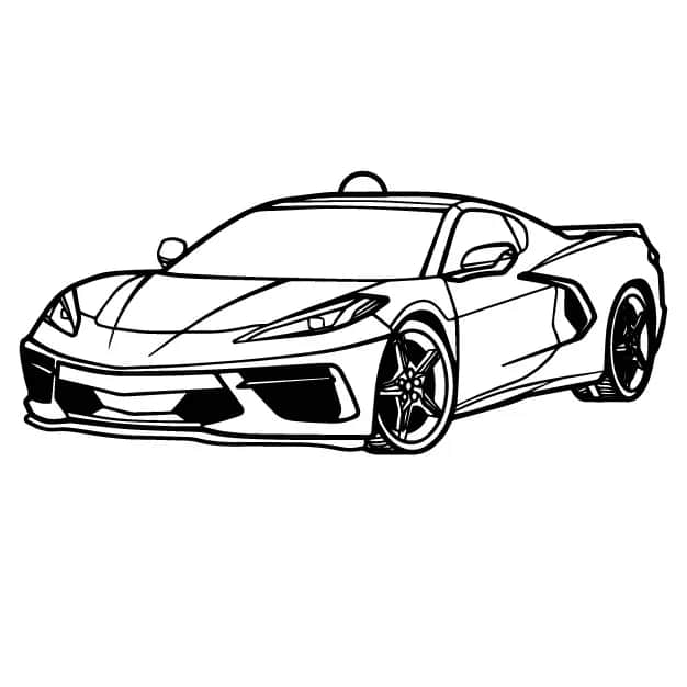 Corvette C8 Car Hanging Ornament - view 1