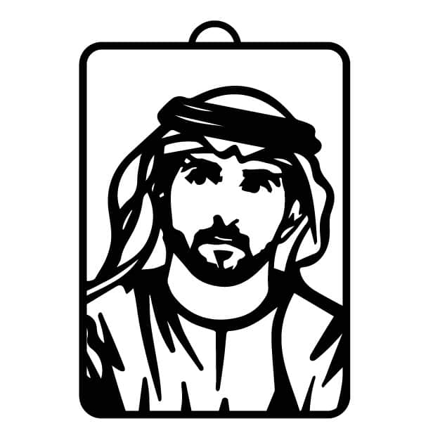 Hamdan Bin Mohammed Bin Rashid Al Maktoum – Premium Metal Car Hanging - view 1