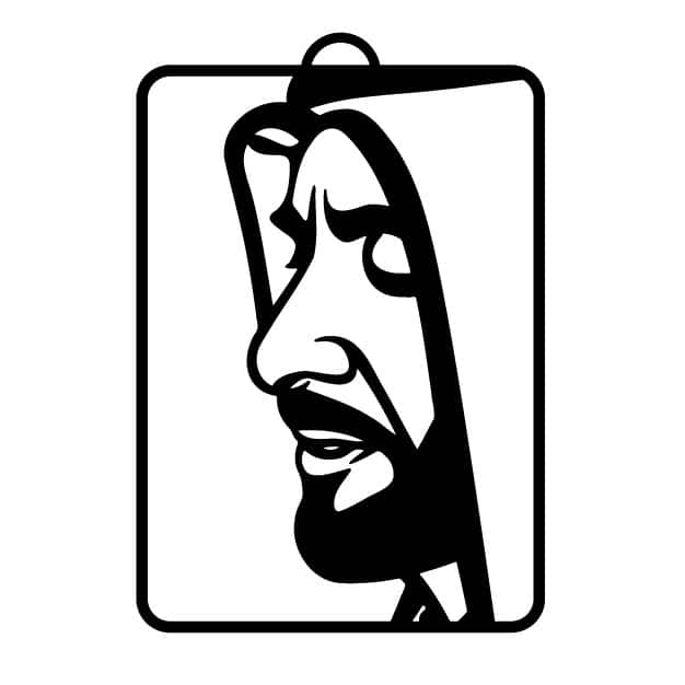 Sheikh Zayed bin Sultan Al Nahyan Metal Car Hanging – Premium Islamic & UAE Heritage Accessory