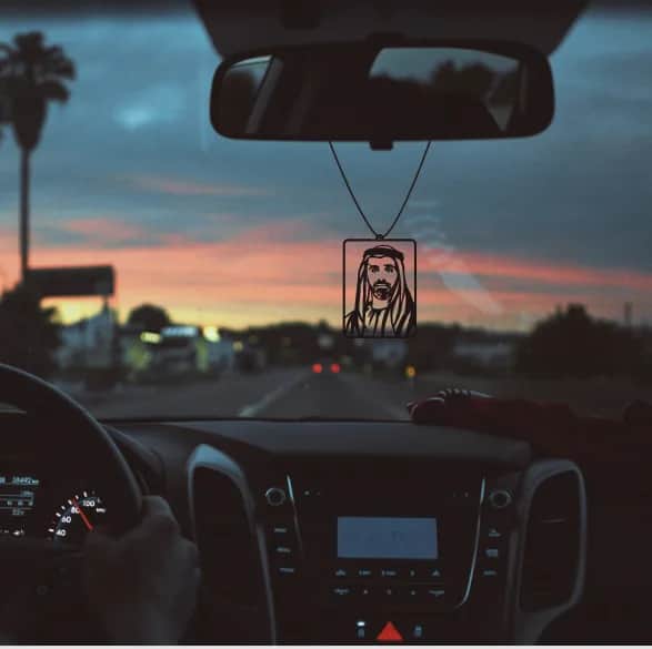 Premium Khalid Bin Mohammed Bin Zayed Al Nahyan – Metal Car Hanging - view 3